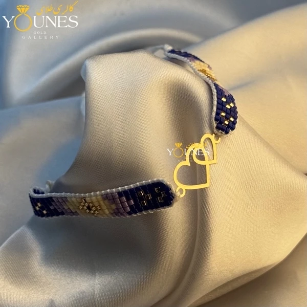 دستبند میوکی دوقلب طلا